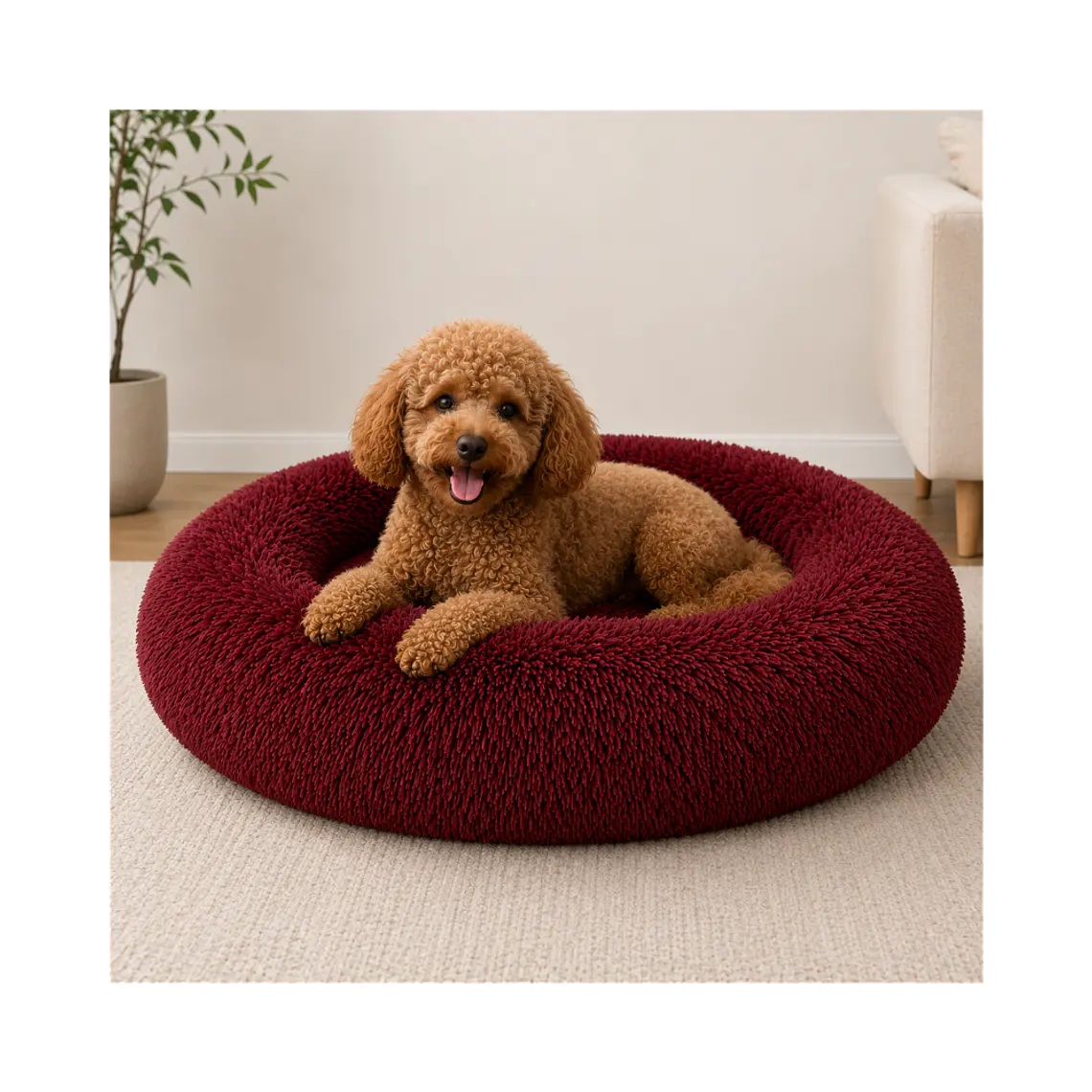 Cama Circular de Felpa Antiestres 60cm - FEP60 2