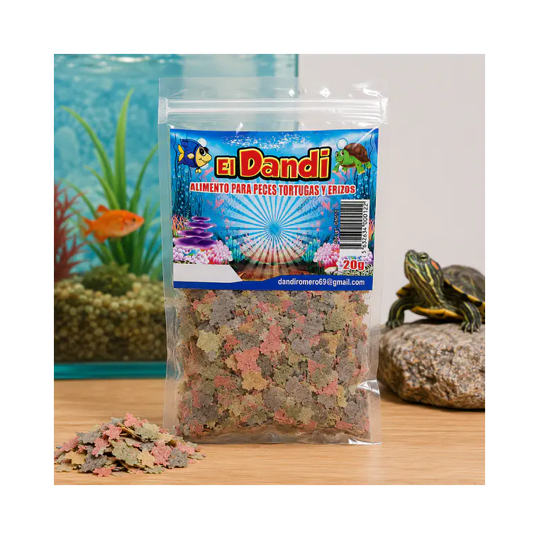 Alimento Hojuelas para Peces y Tortugas 20gr 1