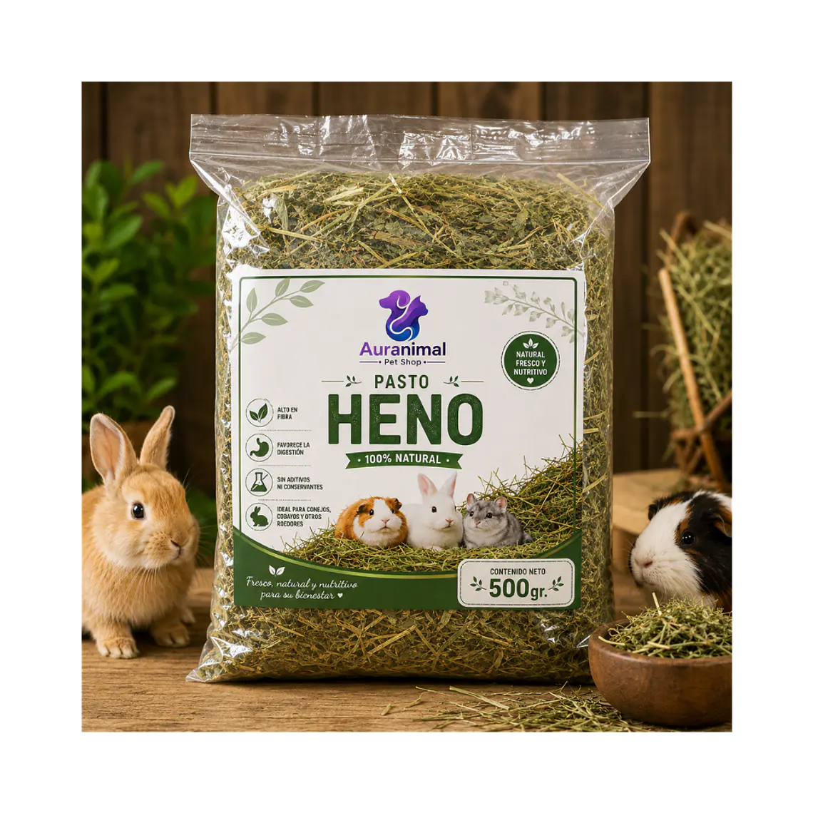 Pasto Heno Natural 500gr 1