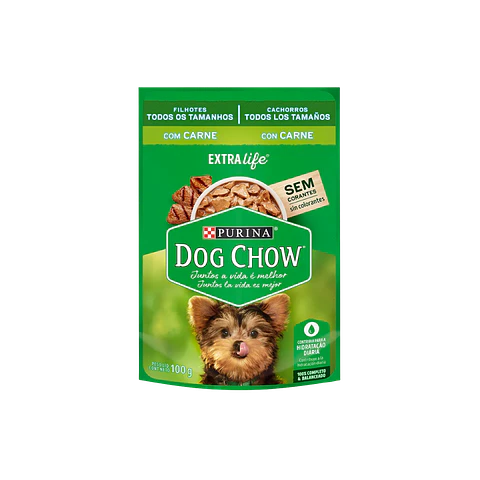 Sachet Dog Chow Cachorro Sabor Carne 100gr