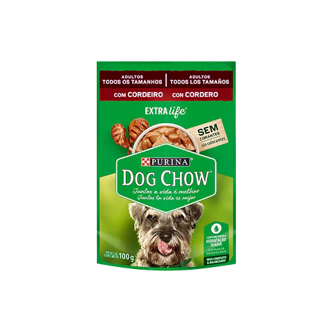 Sachet Dog Chow Adulto Sabor Cordero 100gr