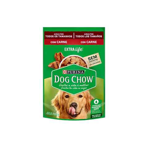 Sachet Dog Chow Adulto Sabor Carne 100gr
