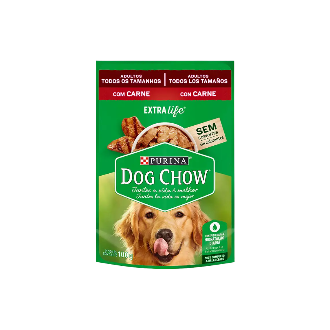 Sachet Dog Chow Adulto Sabor Carne 100gr 1