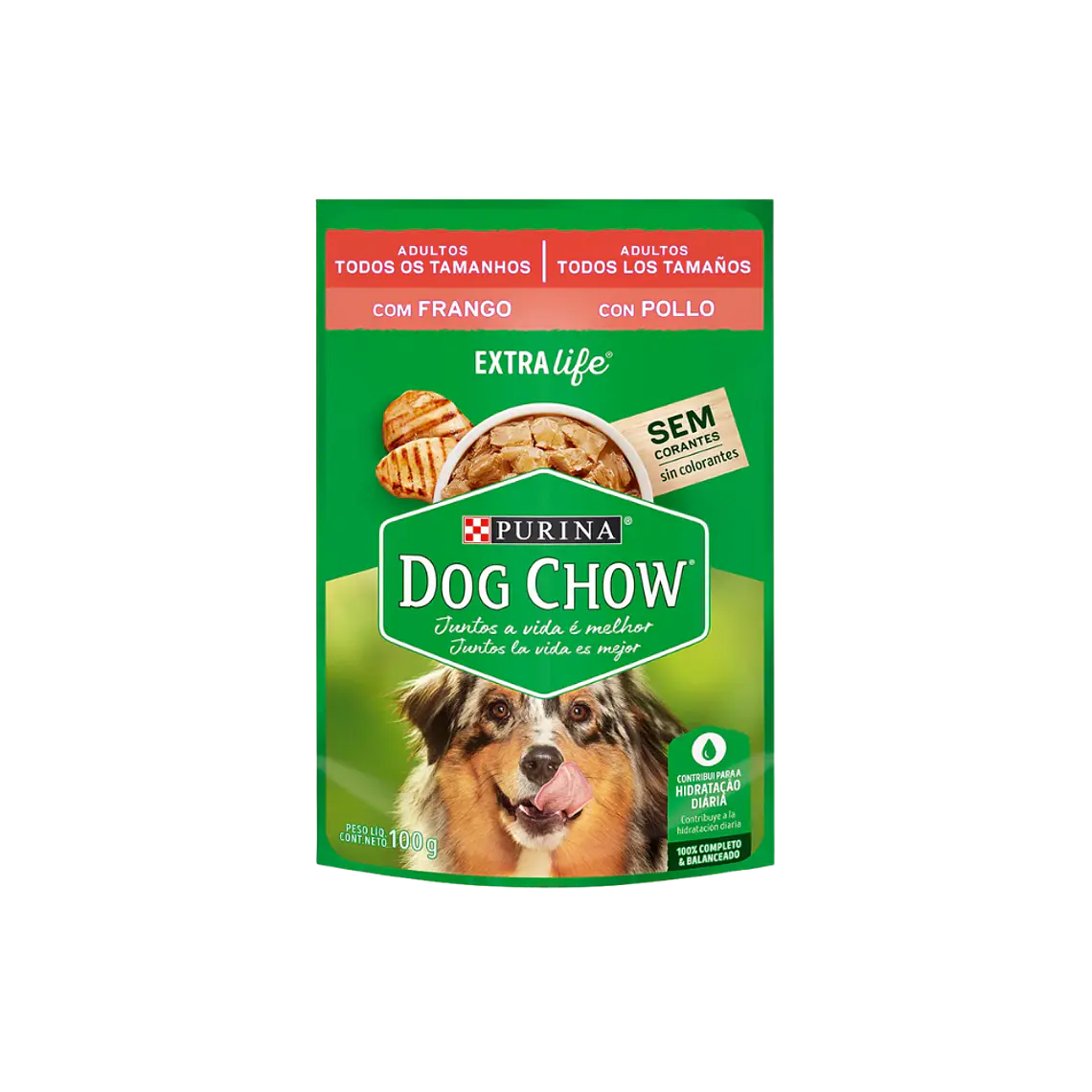 Sachet Dog Chow Adulto Sabor Pollo 100gr 1
