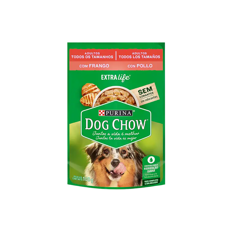 Sachet Dog Chow Adulto Sabor Pollo 100gr 1