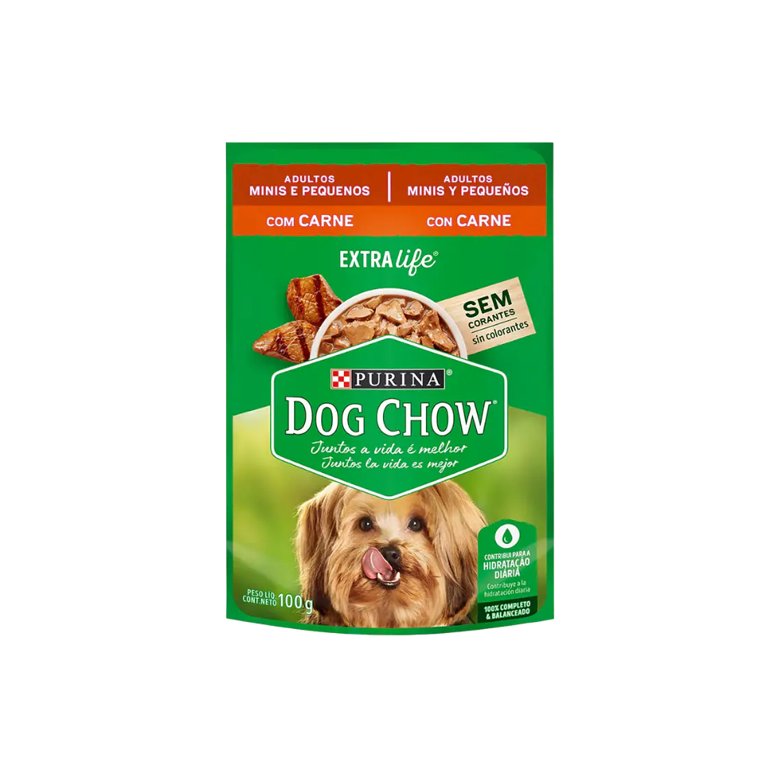 Sachet Dog Chow Adulto Raza Pequeña Sabor Carne 100gr 1