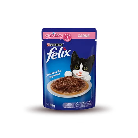 Sachet Felix Kitten Trocitos de Carne en Salsa - 85gr