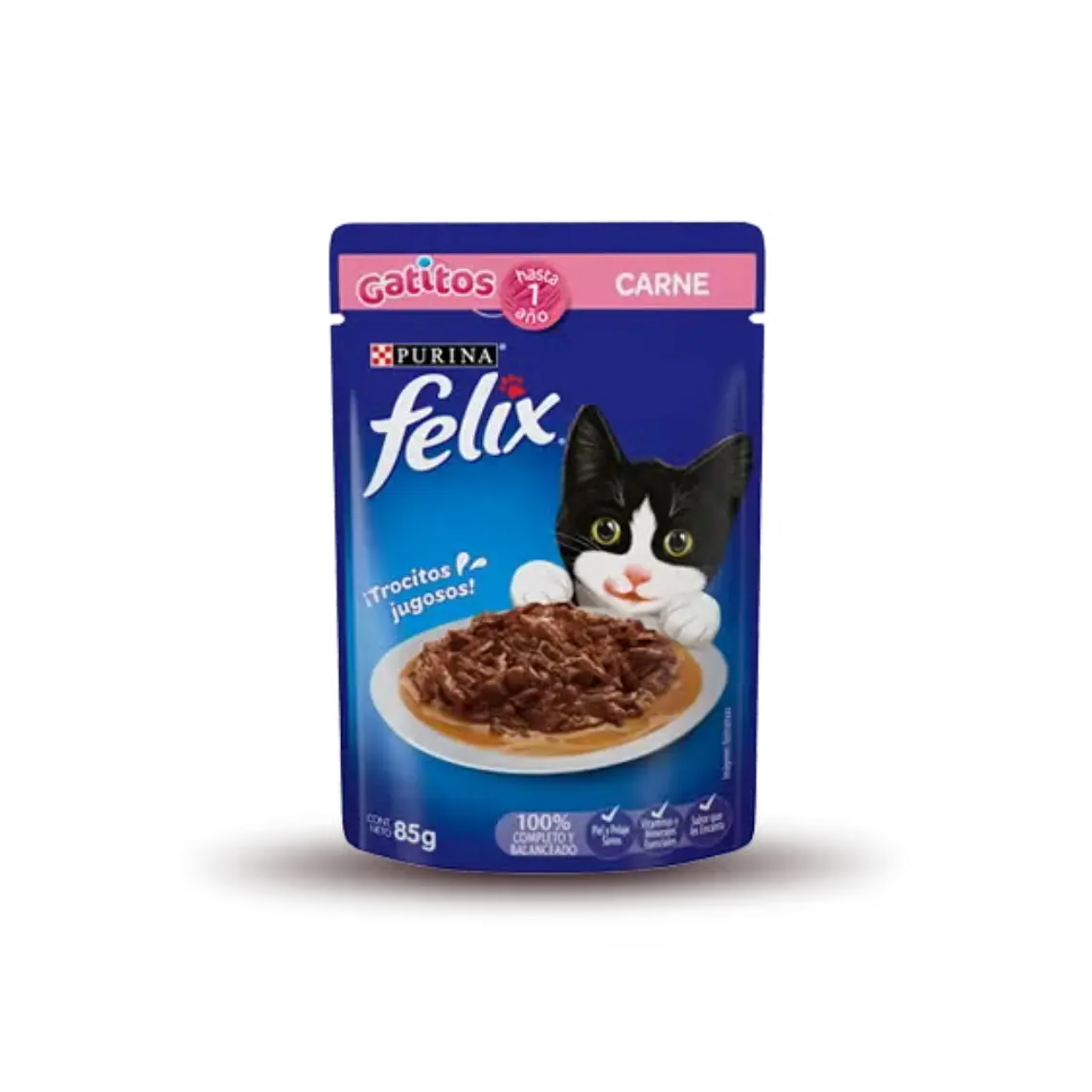 Sachet Felix Kitten Trocitos de Carne en Salsa - 85gr 1