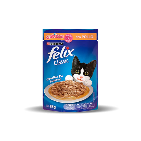 Sachet Felix Kitten Trocitos de Pollo en Salsa - 85gr