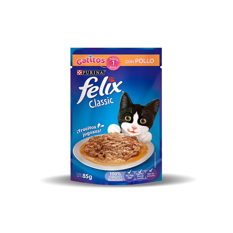 Sachet Felix Kitten Trocitos de Pollo en Salsa - 85gr 1