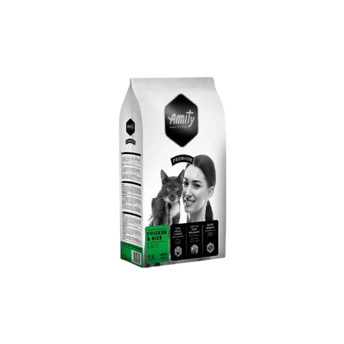 Alimento Amity Premium Gato Adulto Pollo y Arroz- 1.5kg 1