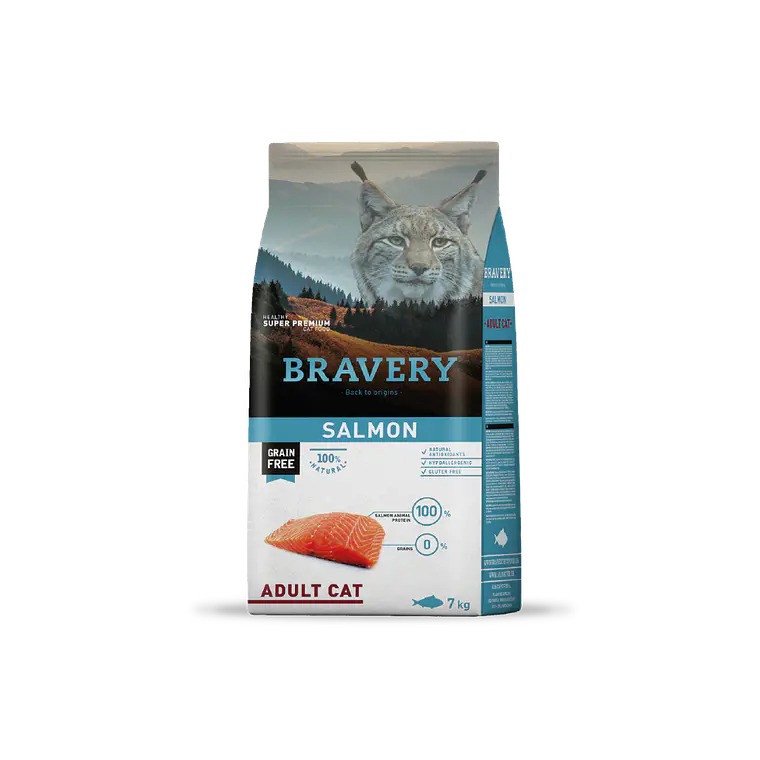 Alimento Bravery Gato Adulto Salmon - 7kg 1