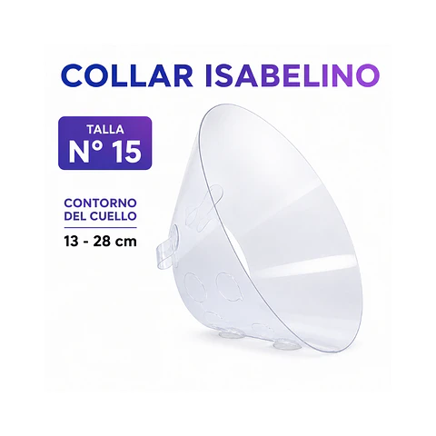 Collar Isabelino Para Mascotas 15cm 