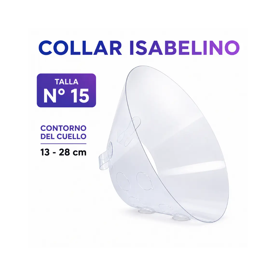 Collar Isabelino Para Mascotas 15cm  1