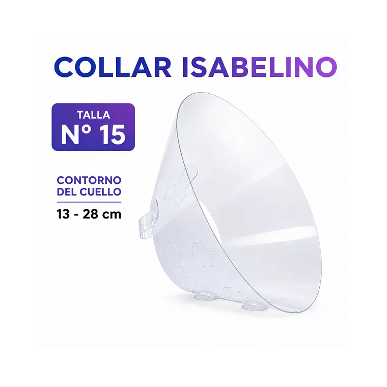 Collar Isabelino Para Mascotas 15cm  1