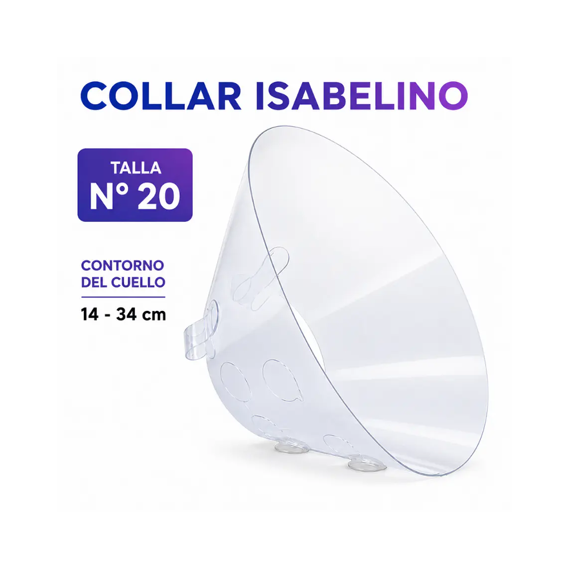 Collar Isabelino Para Mascotas 20cm  1