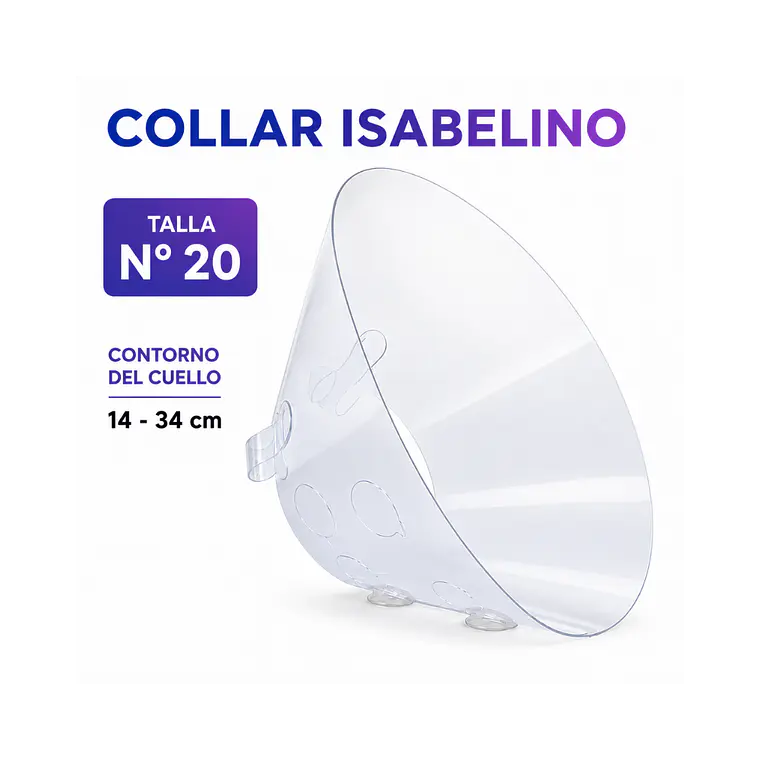 Collar Isabelino Para Mascotas 20cm  1