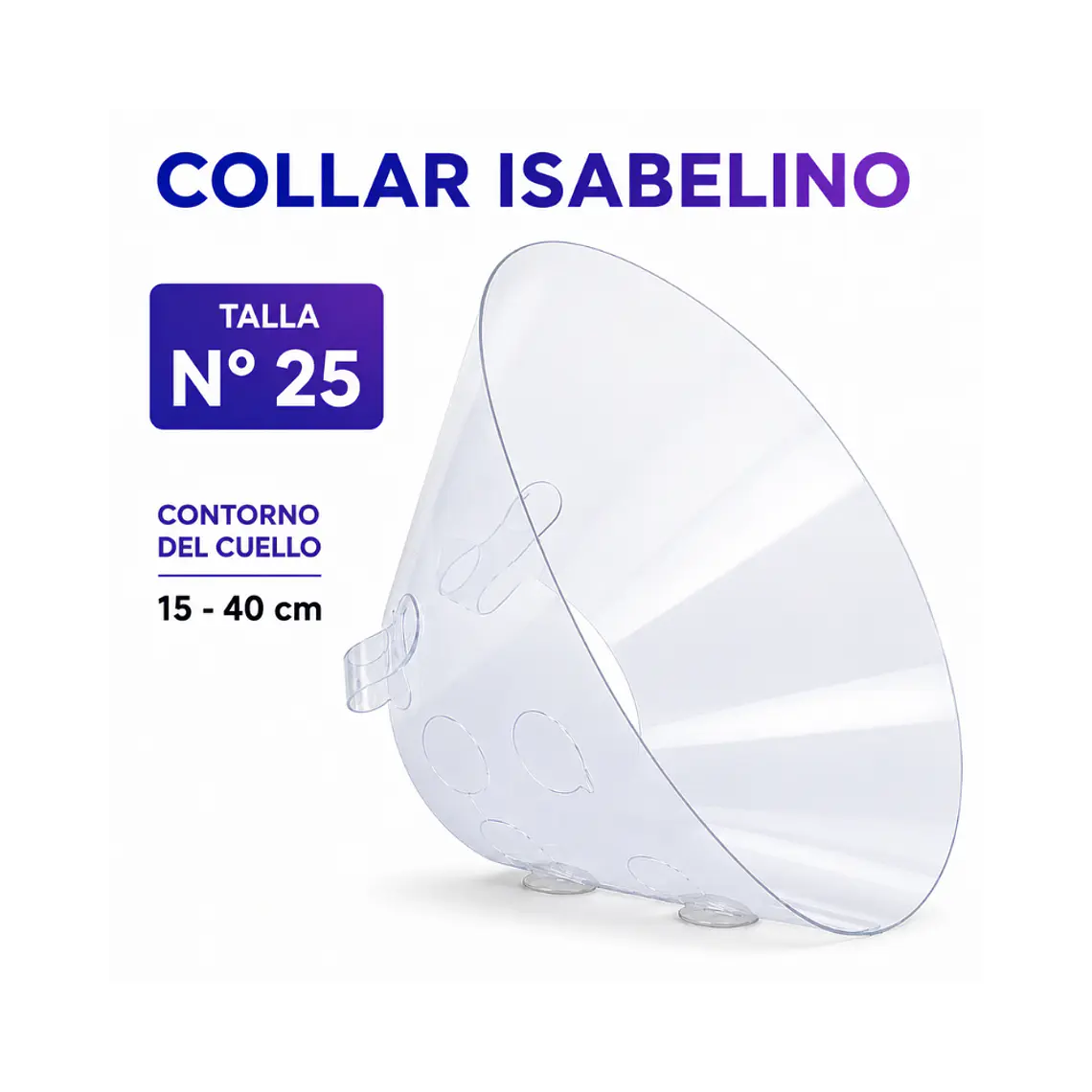 Collar Isabelino Para Mascotas 25cm  1