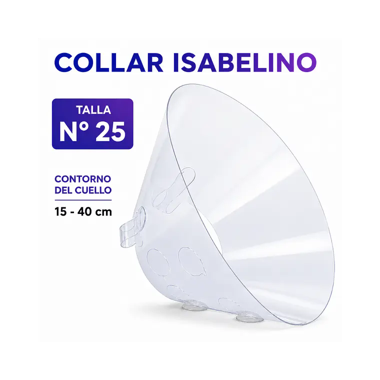 Collar Isabelino Para Mascotas 25cm  1