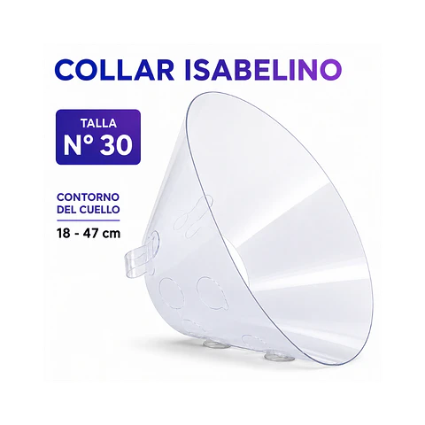 Collar Isabelino Para Mascotas 30cm 