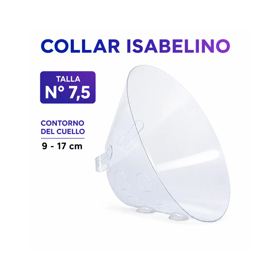 Collar Isabelino Para Mascotas 7.5cm  1