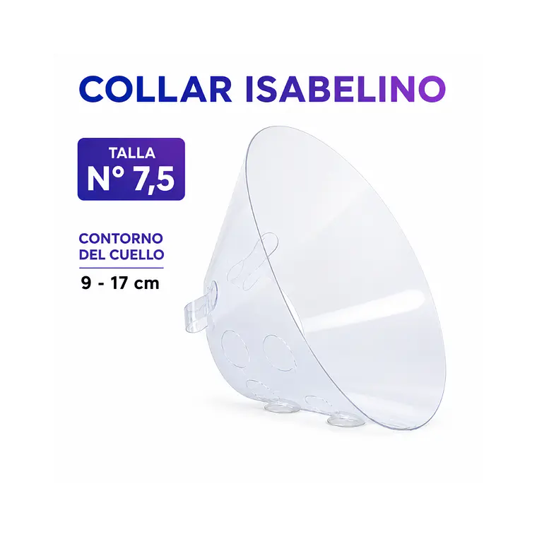 Collar Isabelino Para Mascotas 7.5cm  1