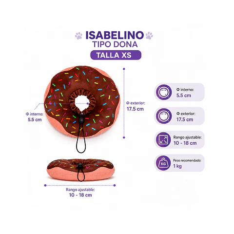 Collar Isabelino Tipo Dona XS