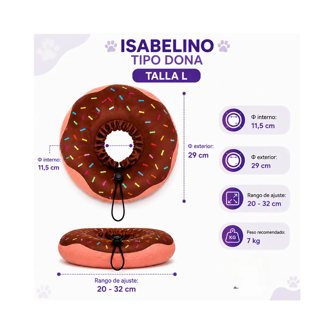 Collar Isabelino Tipo Dona L 1