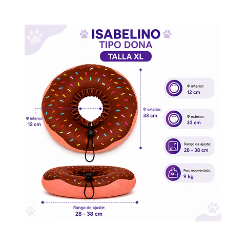 Collar Isabelino Tipo Dona XL