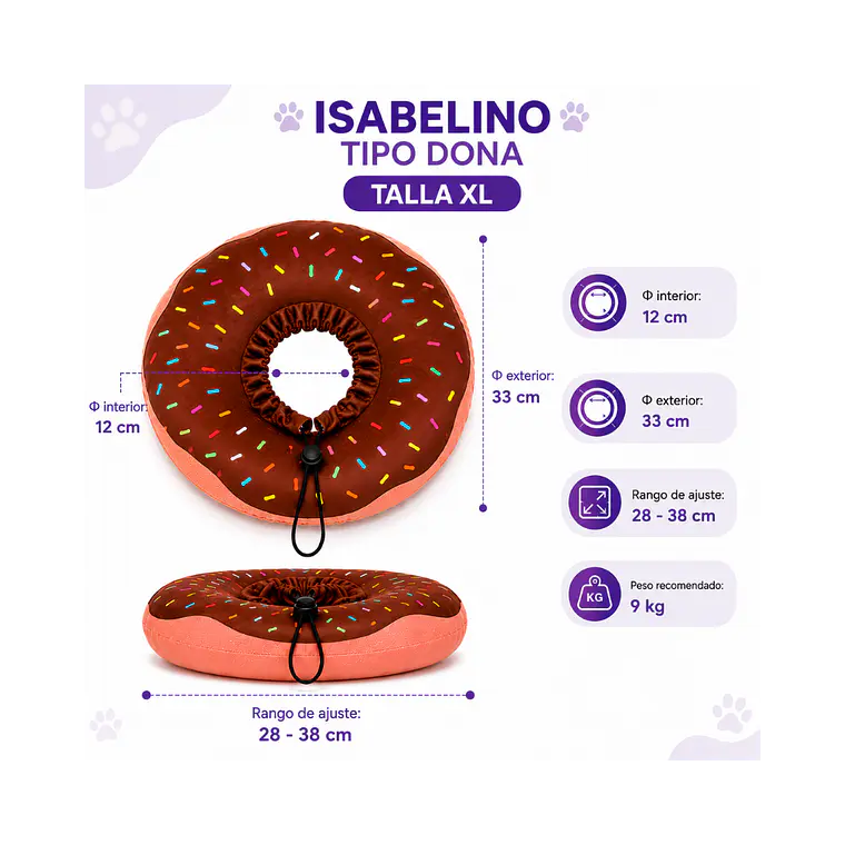 Collar Isabelino Tipo Dona XL 1