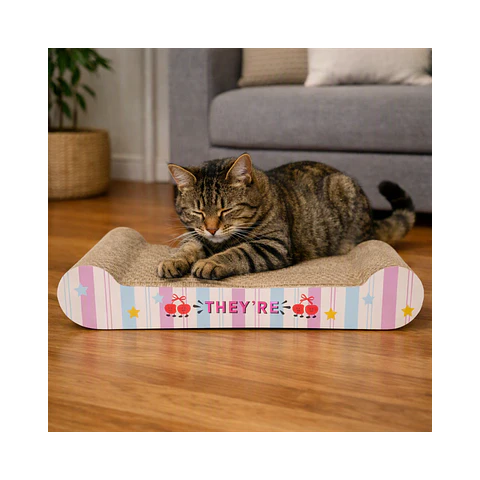 Rascador De Cartón Para Gatos Estilo Cama - JT007