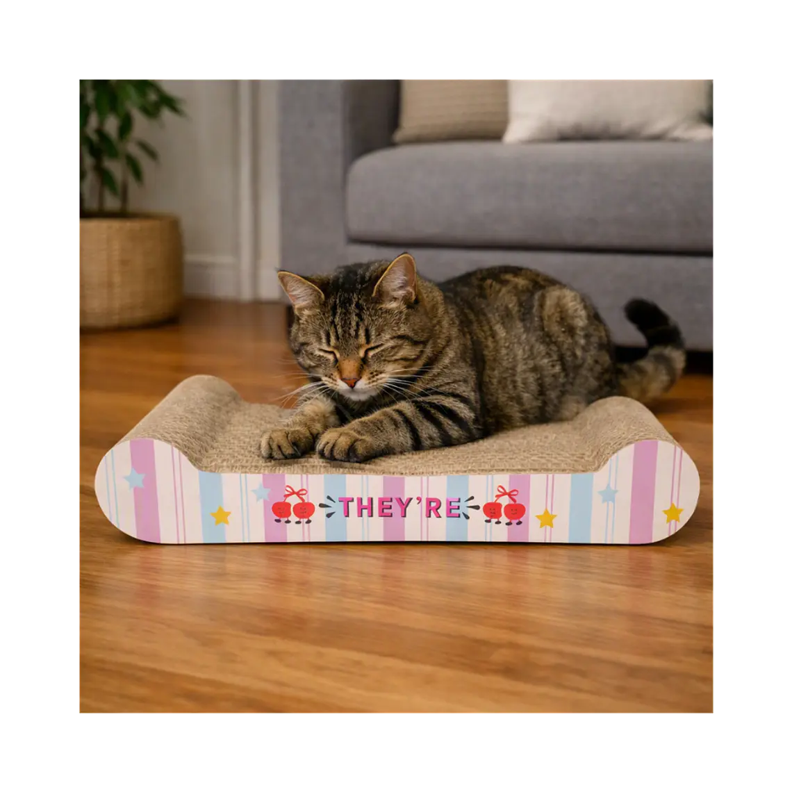 Rascador De Cartón Para Gatos Estilo Cama - JT007 2