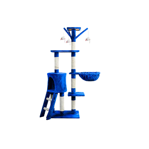 Rascador Para Gatos Diseño Árbol Azul - CAT001B