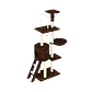 Rascador Para Gatos Diseño Árbol Café - CAT001C - Miniatura 1