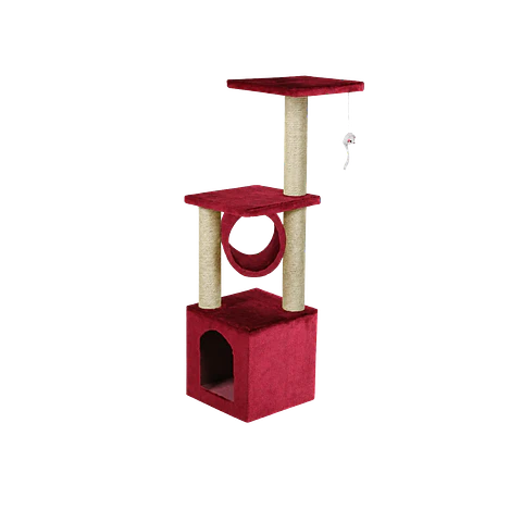 Rascador Para Gatos Diseño Torre Rojo - KF8005BR