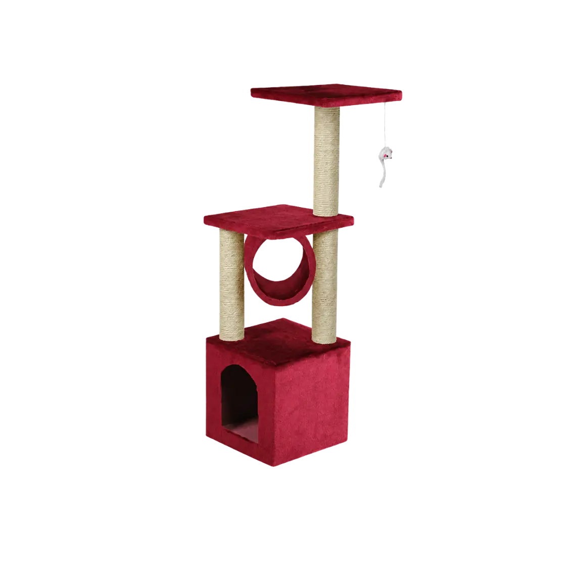 Rascador Para Gatos Diseño Torre Rojo - KF8005BR 1