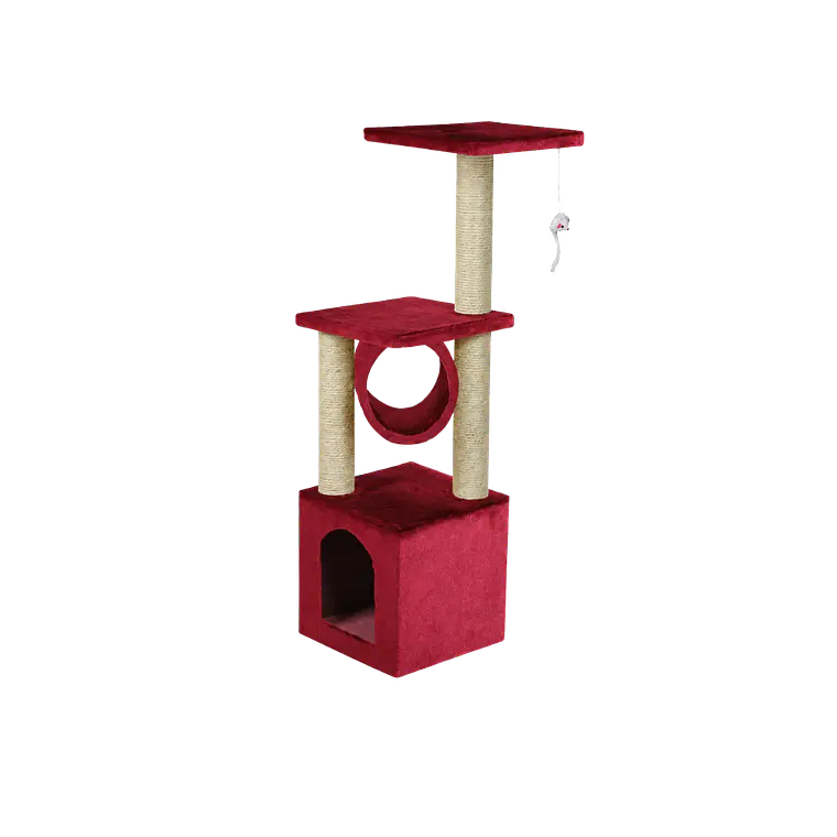 Rascador Para Gatos Diseño Torre Rojo - KF8005BR 1