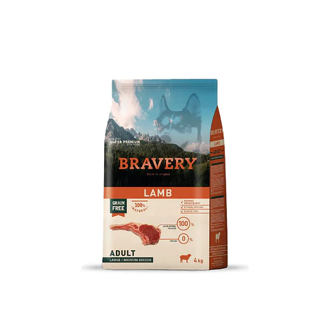 Alimento Bravery Perro Adulto Large Lamb - 4kg