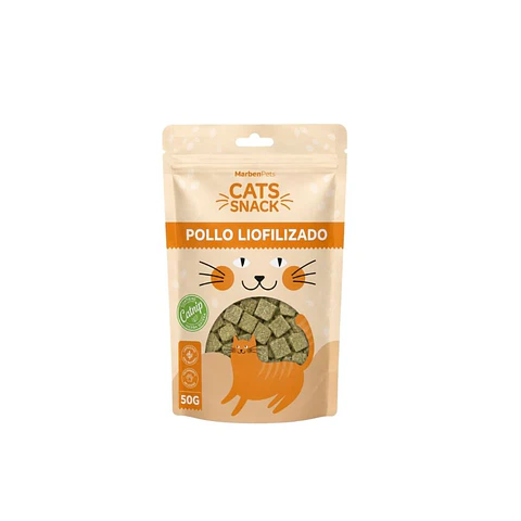 Cats Snack Cubos Liofilizado de Pollo y Catnip 50GR CK1071