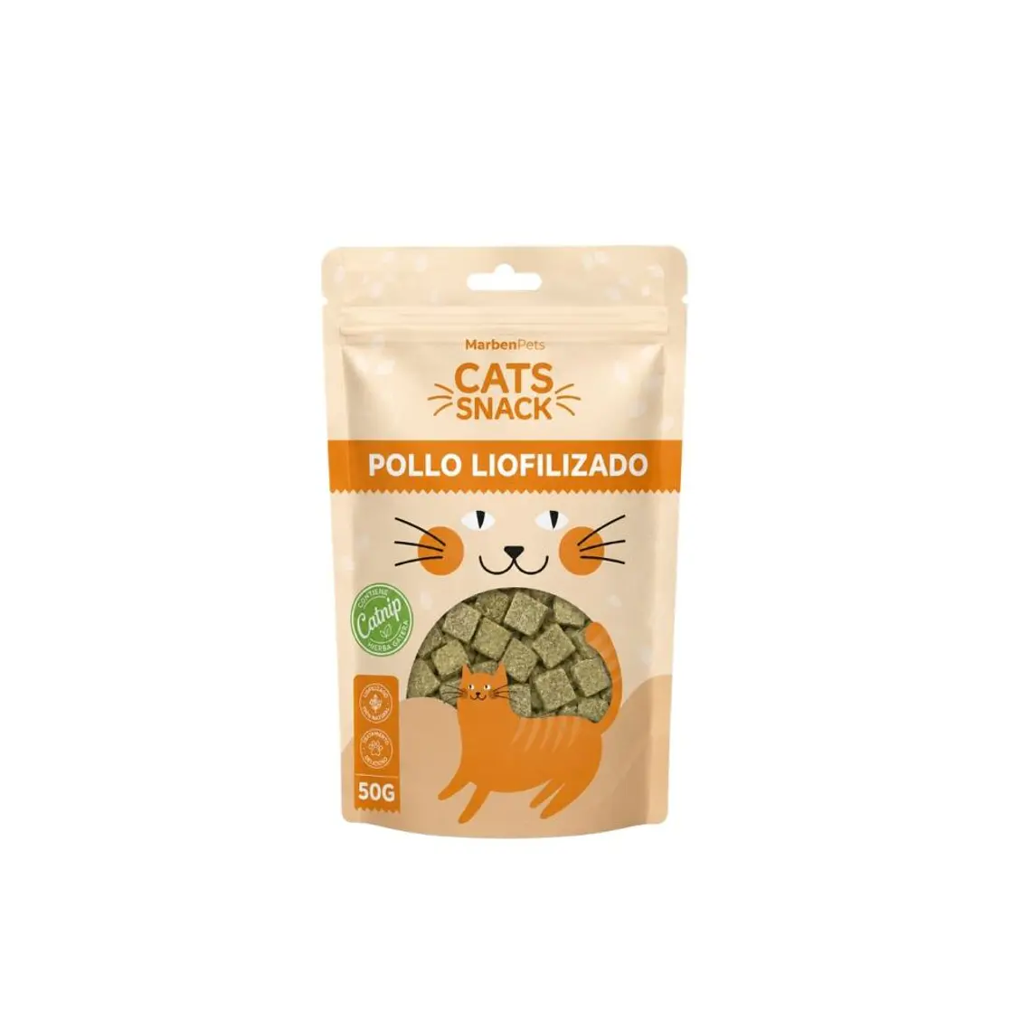 Cats Snack Cubos Liofilizado de Pollo y Catnip 50GR CK1071 1