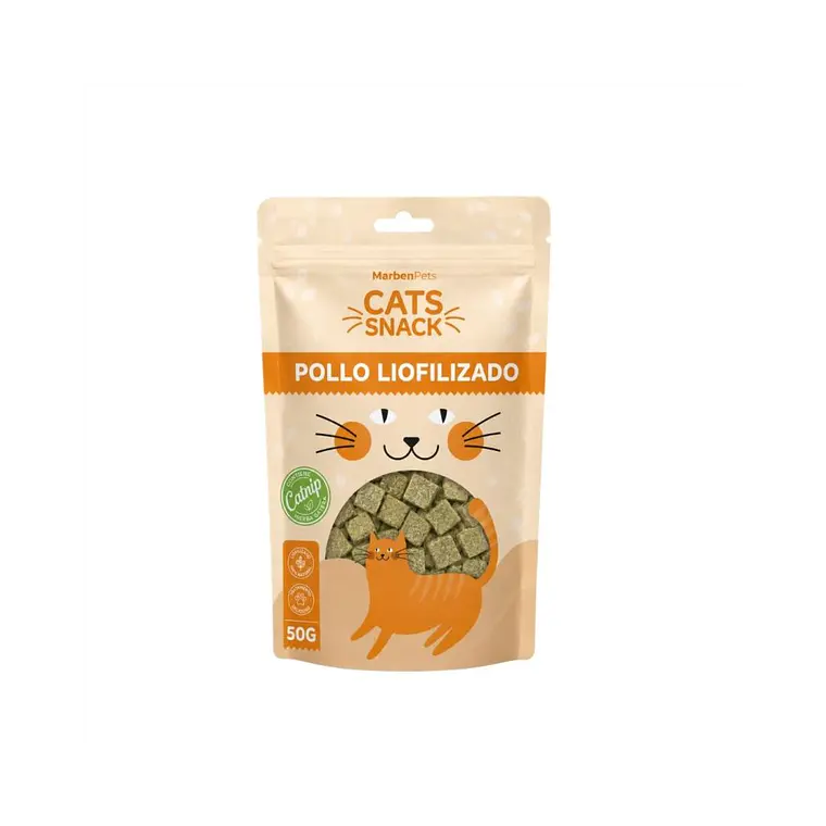 Cats Snack Cubos Liofilizado de Pollo y Catnip 50GR CK1071 1