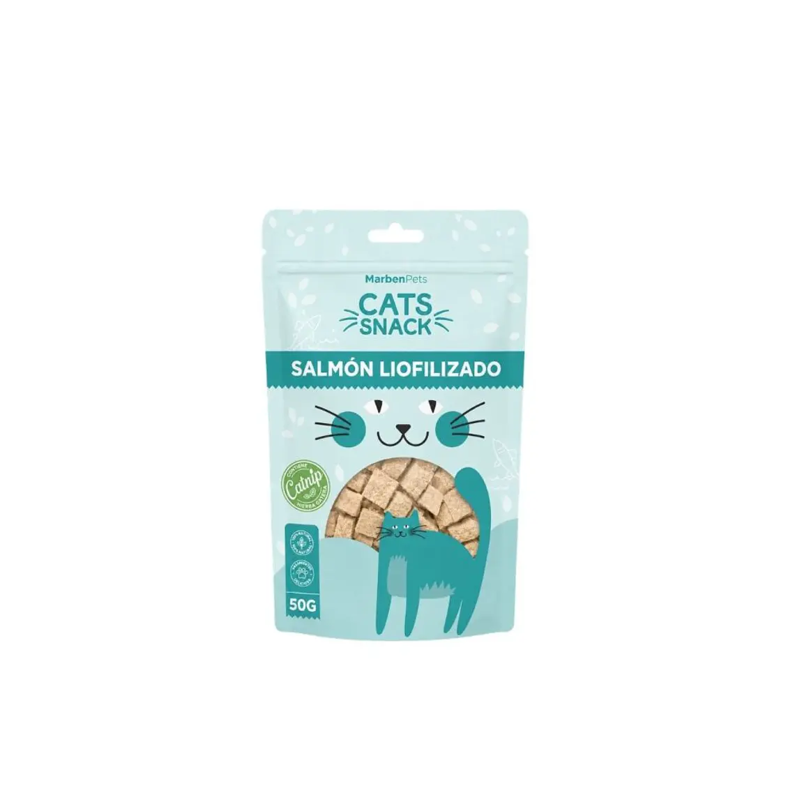 Cats Snack Cubos Liofilizado de Salmon y Catnip 50GR CK1072 1