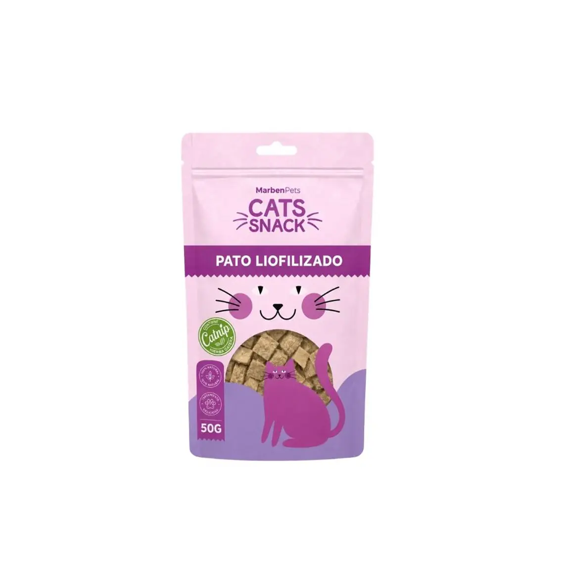 Cats Snack Cubos Liofilizado de Pato y Catnip 50GR CK1071 1