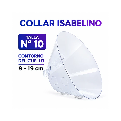 Collar Isabelino Para Mascotas 10cm 