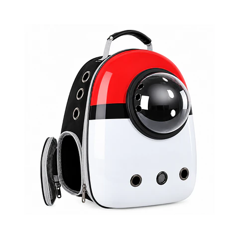 Mochila Capsula Diseño Pokebola 33x27x42cm - PT2702