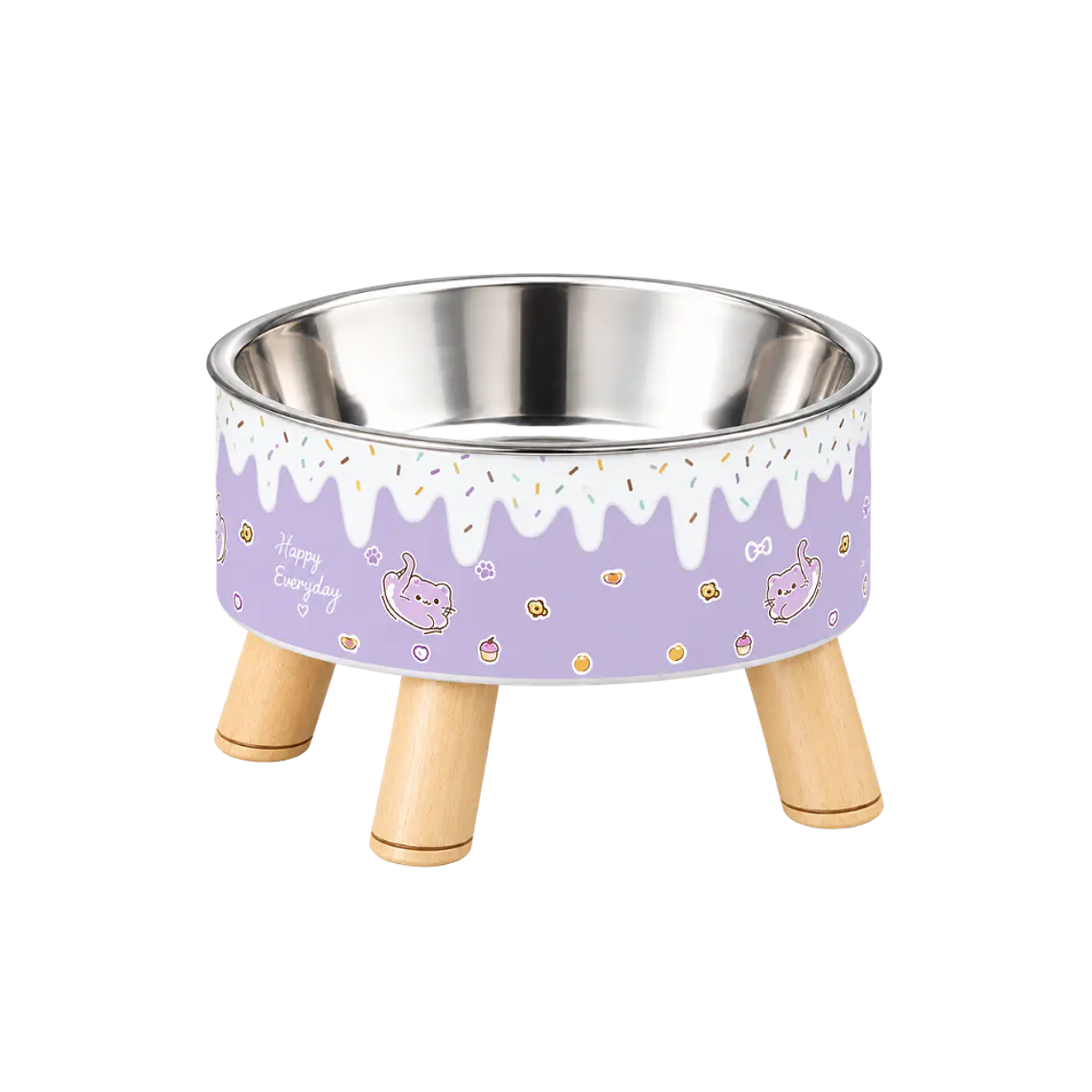 Plato Elevado Acero Inoxidable Candy Morado - 450ml 1