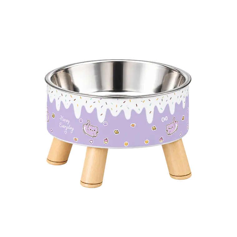 Plato Elevado Acero Inoxidable Candy Morado - 450ml 1