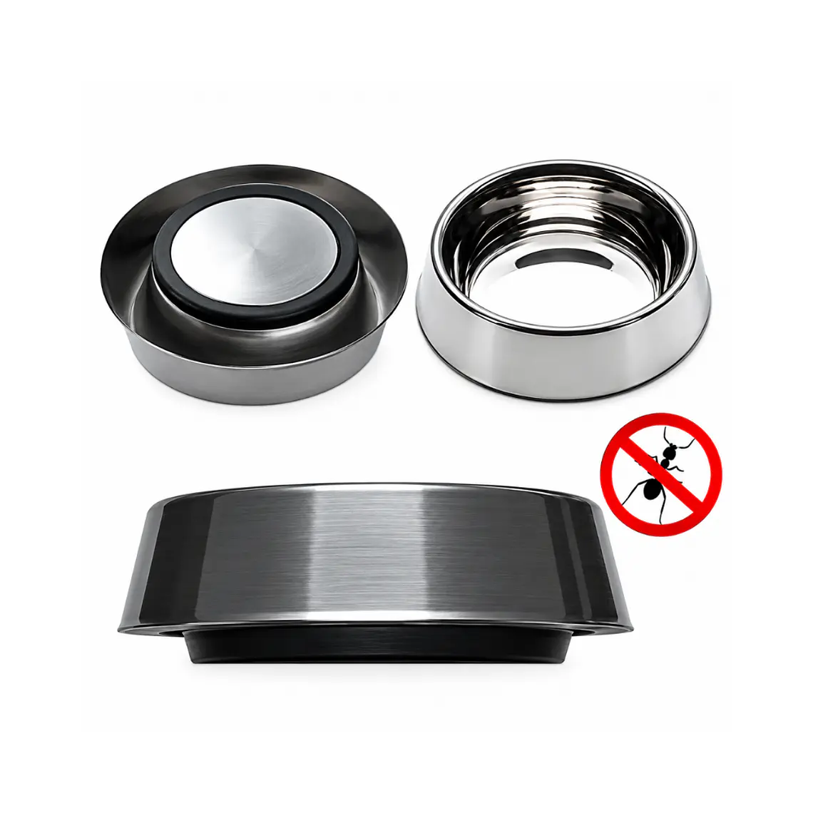 Plato Acero Inoxidable Anti Hormigas KE-3204A - 700ML  2