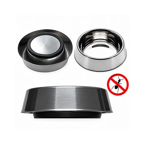 Plato Acero Inoxidable Anti Hormigas KE-3203A - 450ML 