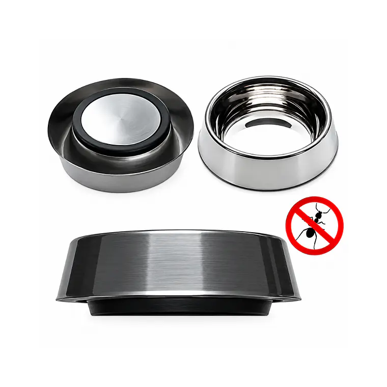 Plato Acero Inoxidable Anti Hormigas KE-3203A - 450ML  2